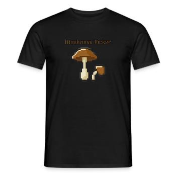 Pilzsammler Pixelart - Männer T-Shirt - Schwarz - Vorne - AI Model Male 178 light (178cm)