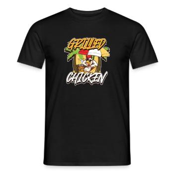 Poulet grillé - T-shirt homme - noir - Devant - AI Model Male 178 light (178cm)