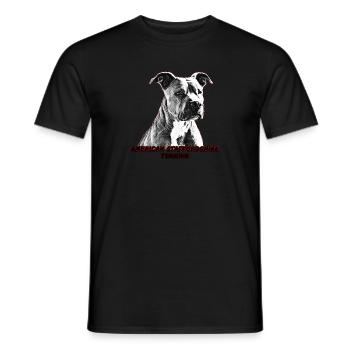 American Staffordshire Terrier - Men's T-Shirt - black - Front - AI Model Male 178 light (178cm)