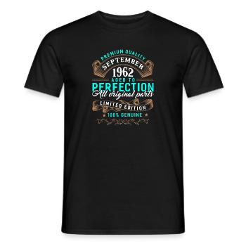 Septembre 1962 - cadeau du 60e anniversaire. Génial. - T-shirt homme - noir - Devant - AI Model Male 178 light (178cm)