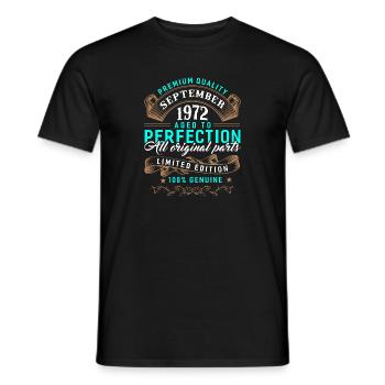 Septembre 1972 - cadeau du 50e anniversaire. Génial. - T-shirt homme - noir - Devant - AI Model Male 178 light (178cm)