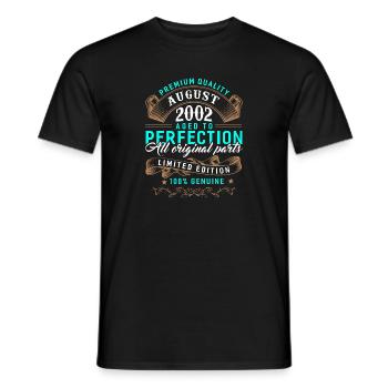 Août 2002 - Cadeau du 20e anniversaire. Génial. - T-shirt homme - noir - Devant - AI Model Male 178 light (178cm)