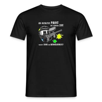 Paintball Gotcha Fun - Männer T-Shirt - Schwarz - Vorne - AI Model Male 178 light (178cm)