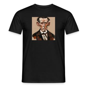 Gründungsvater Abraham Lincoln - Schiele - Männer T-Shirt - Schwarz - Vorne - AI Model Male 178 light (178cm)