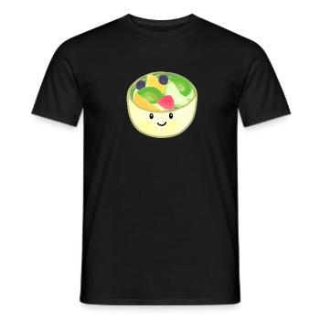 Super doux bol de fruits heureux kawaii - T-shirt homme - noir - Devant - AI Model Male 178 light (178cm)