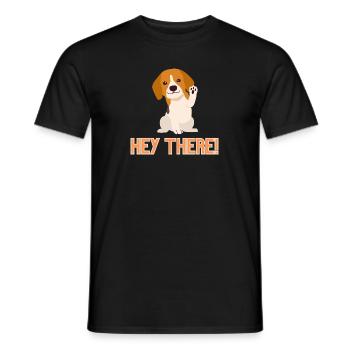 Hey there dog - Männer T-Shirt - Schwarz - Vorne - AI Model Male 178 light (178cm)