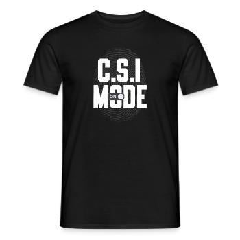 Spurensicherung - Kripo Polizei Kriminaltechnik - Männer T-Shirt - Schwarz - Vorne - AI Model Male 178 light (178cm)