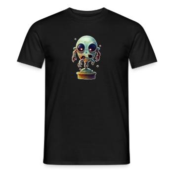 Creepy Zombie Monster - Men's T-Shirt - black - Front - AI Model Male 178 light (178cm)