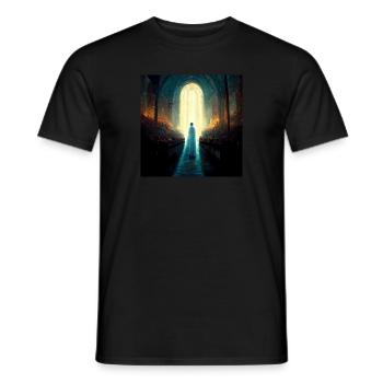 let ther be light - Männer T-Shirt - Schwarz - Vorne - AI Model Male 178 light (178cm)
