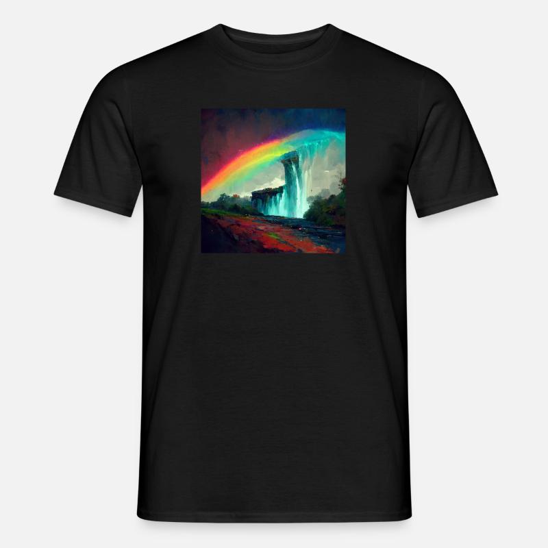 Rainbow watterfall - Männer T-Shirt - undefined