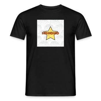 HO HO HO - Männer T-Shirt - Schwarz - Vorne - AI Model Male 178 light (178cm)