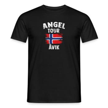 AVIK - Angel Tour Norvège Cadeau - T-shirt homme - noir - Devant - AI Model Male 178 light (178cm)