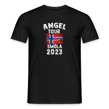 SMÖLA 2023 - Angel Tour Norway Customizable - Men's T-Shirt - black - Front - AI Model Male 178 light (178cm)