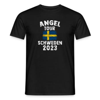 SCHWEDEN 2023 Angel Tour Skandinavien Geschenk - Männer T-Shirt - Schwarz - Vorne - AI Model Male 178 light (178cm)