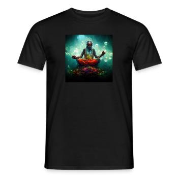 keep calm, indian sadu - Männer T-Shirt - Schwarz - Vorne - AI Model Male 178 light (178cm)