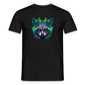 Fancy Waschbär - Männer T-Shirt - Schwarz - Vorne - AI Model Male 178 light (178cm)