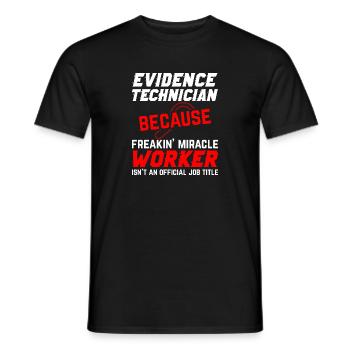 Preuves médico-légales - Kripo Polizei Forensics - T-shirt homme - noir - Devant - AI Model Male 178 light (178cm)