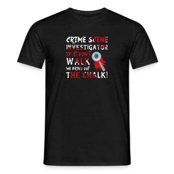 Forensic evidence - Kripo Polizei Forensics - Men's T-Shirt - black - Front - AI Model Male 178 light (178cm)