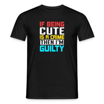 Schuldig - Kripo Polizei Kriminaltechnik - Männer T-Shirt - Schwarz - Vorne - AI Model Male 178 light (178cm)