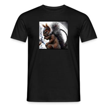 Serie: Distopia of Christmas - Männer T-Shirt - Schwarz - Vorne - AI Model Male 178 light (178cm)