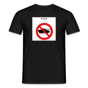 stop war - Männer T-Shirt - Schwarz - Vorne - AI Model Male 178 light (178cm)