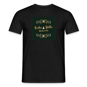 Frohe und Stille Weihnachten Design - Männer T-Shirt - Schwarz - Vorne - AI Model Male 178 light (178cm)