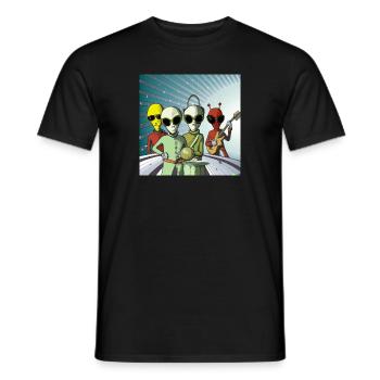 Retro Alien Band - T-shirt homme - noir - Devant - AI Model Male 178 light (178cm)
