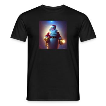 Weihnachtsmann Nikolaus Santa Claus Weihnachten - Männer T-Shirt - Schwarz - Vorne - AI Model Male 178 light (178cm)