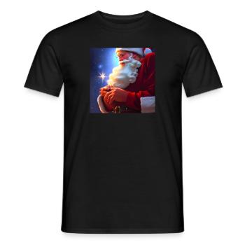 Weihnachtsmann Nikolaus Santa Claus Weihnachten - Männer T-Shirt - Schwarz - Vorne - AI Model Male 178 light (178cm)