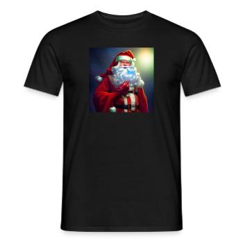 Weihnachtsmann Nikolaus Santa Claus Weihnachten - Männer T-Shirt - Schwarz - Vorne - AI Model Male 178 light (178cm)