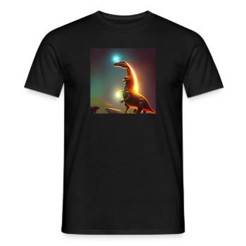 Dinosaur Fossil Dino Trex Natural - Men's T-Shirt - black - Front - AI Model Male 178 light (178cm)