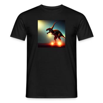 Dinosaur Fossil Dino Trex Nature - Men's T-Shirt - black - Front - AI Model Male 178 light (178cm)