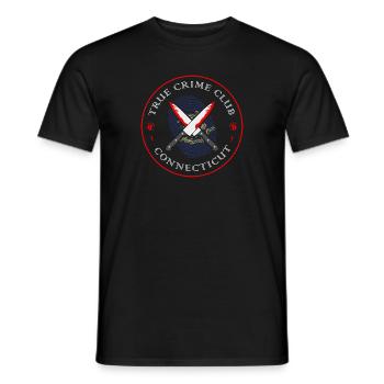 True Crime Club Connecticut, Murderino Murder Show - Männer T-Shirt - Schwarz - Vorne - AI Model Male 178 light (178cm)