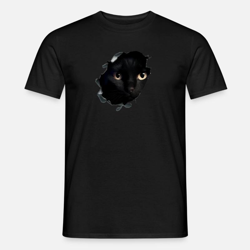 Kätzchen sieht Dich - Männer T-Shirt - undefined