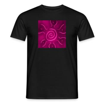 ROSA SONNE - Männer T-Shirt - Schwarz - Vorne - AI Model Male 178 light (178cm)
