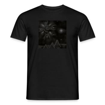 SOLEIL INVERSÉ ET PYRAMIDES - T-shirt homme - noir - Devant - AI Model Male 178 light (178cm)