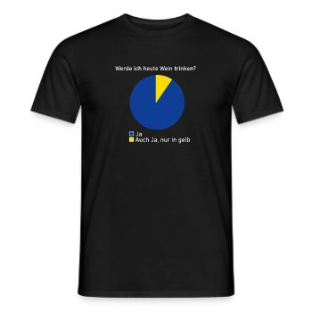 Wein trinken Alk Weißwein Geschenk Geschenkidee - Männer T-Shirt - Schwarz - Vorne - AI Model Male 178 light (178cm)