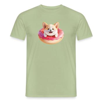 Sweets Corgi - Männer T-Shirt - Sage - Vorne - AI Model Male 178 light (178cm)