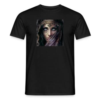 beautiful arabian woman - Männer T-Shirt - Schwarz - Vorne - AI Model Male 178 light (178cm)