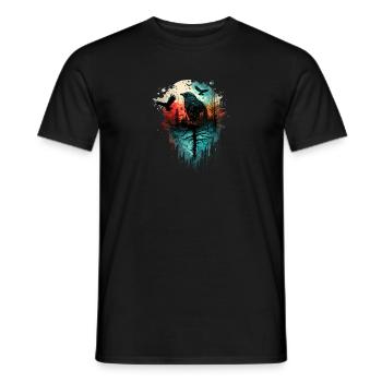 Troupeau de corbeaux - T-shirt homme - noir - Devant - AI Model Male 178 light (178cm)