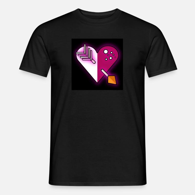 Herz - Einz - Männer T-Shirt - Schwarz