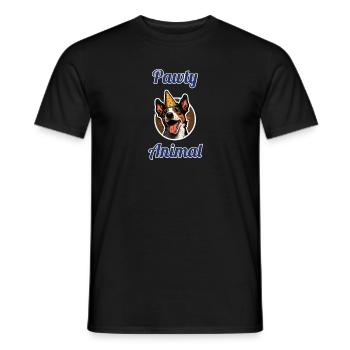 Pawty Animal - Le T-shirt amusant et ludique pour animaux de compagnie - T-shirt homme - noir - Devant - AI Model Male 178 light (178cm)