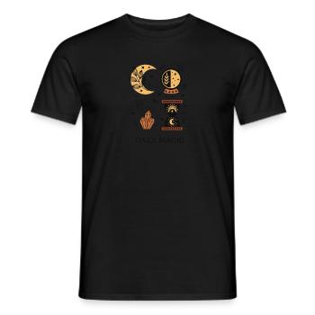 Mystical Magic 05 - Only Magic - pos - wt - Men's T-Shirt - black - Front - AI Model Male 178 light (178cm)