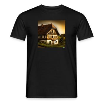 Maison ancienne - T-shirt homme - noir - Devant - AI Model Male 178 light (178cm)