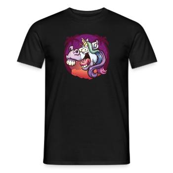 Licorne folle 02 - T-shirt homme - noir - Devant - AI Model Male 178 light (178cm)