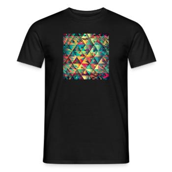 Trance Triangles - Men's T-Shirt - black - Front - AI Model Male 178 light (178cm)