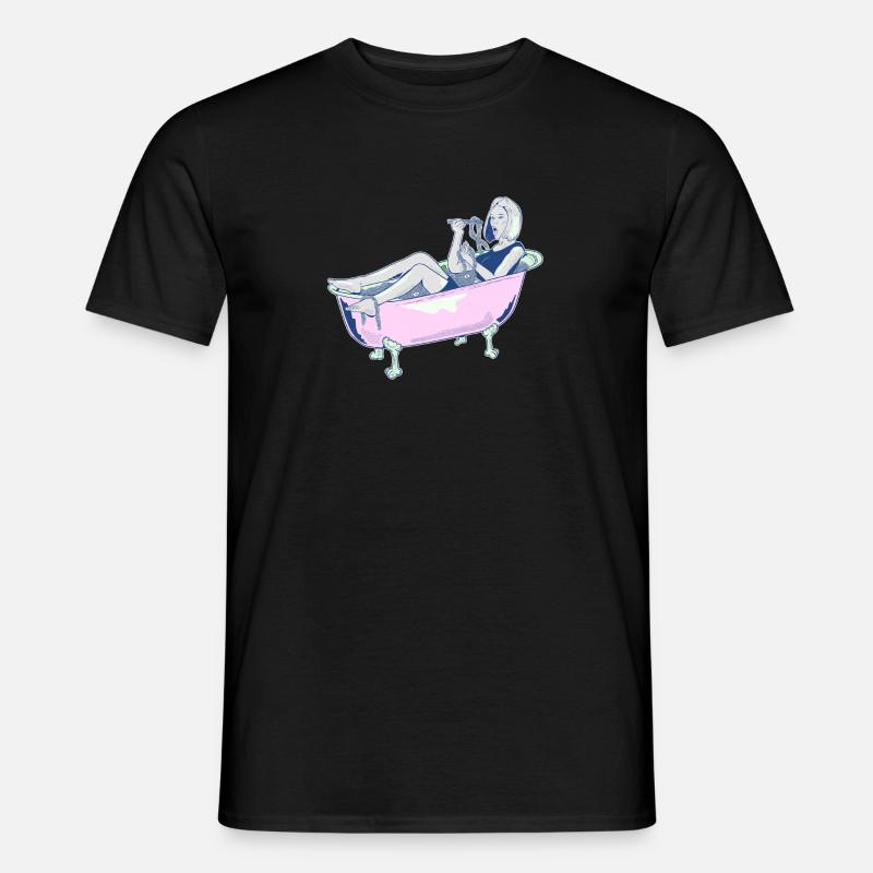 Ramen bath - Männer T-Shirt - Schwarz