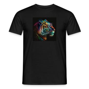 Rainbow Roar - Männer T-Shirt - Schwarz - Vorne - AI Model Male 178 light (178cm)