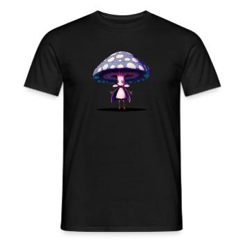 Pink daughter mushroom - Men's T-Shirt - black - Front - AI Model Male 178 light (178cm)
