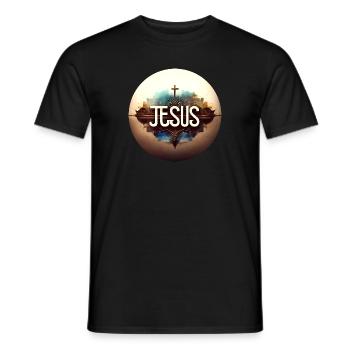 Jesus Christus von Nazareth Glaube Bibel Jesus - Männer T-Shirt - Schwarz - Vorne - AI Model Male 178 light (178cm)